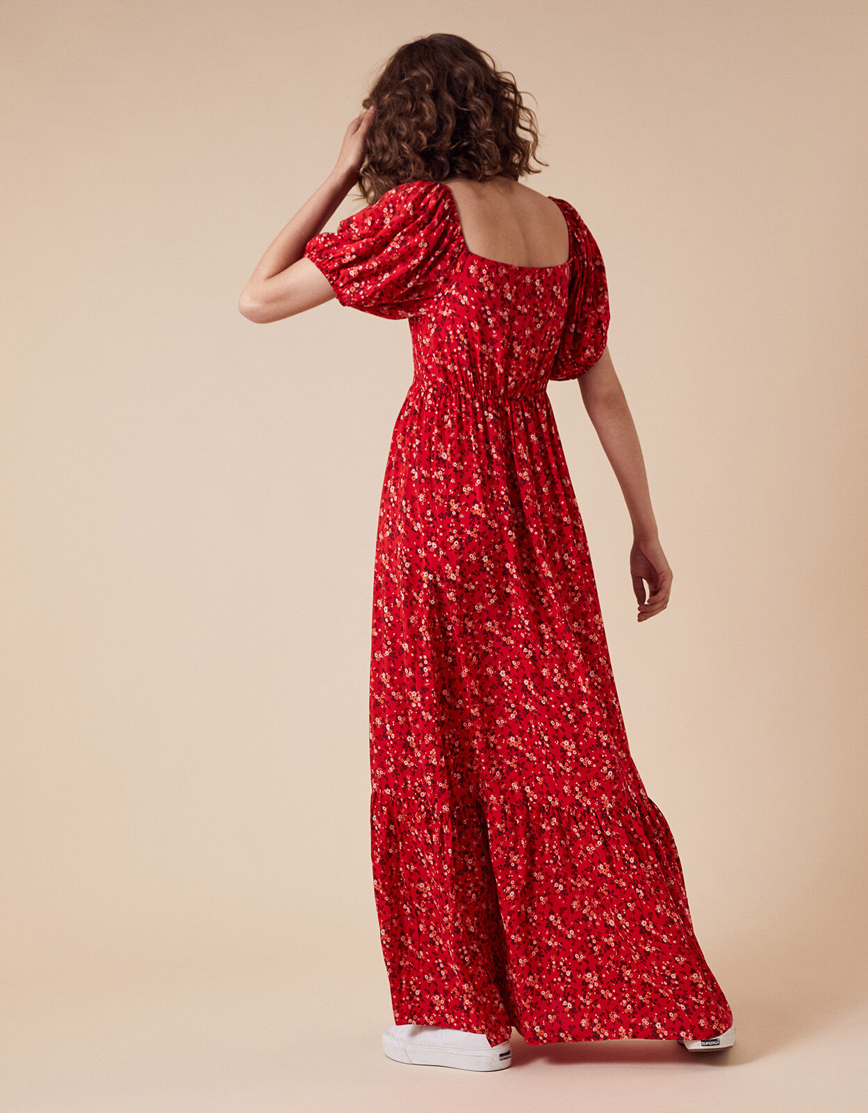 red floral maxi dress uk