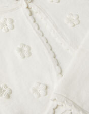 Ivy Floral Appliqu&eacute; Cardigan, Ivory (IVORY), large