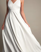 Sarah Satin Bridal Dress, Ivory (IVORY), large