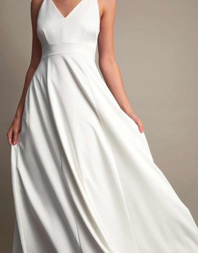 Sarah Satin Bridal Dress, Ivory (IVORY), large