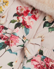 Baby Botanical Print Padded Coat, Ivory (IVORY), large