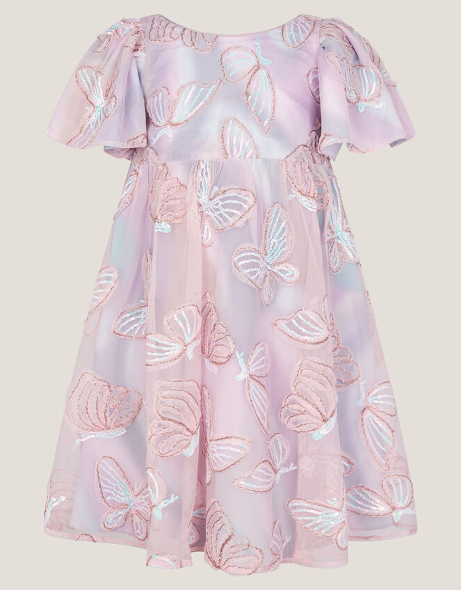 Butterfly Appliqué Swing Dress, Multi (MULTI), large