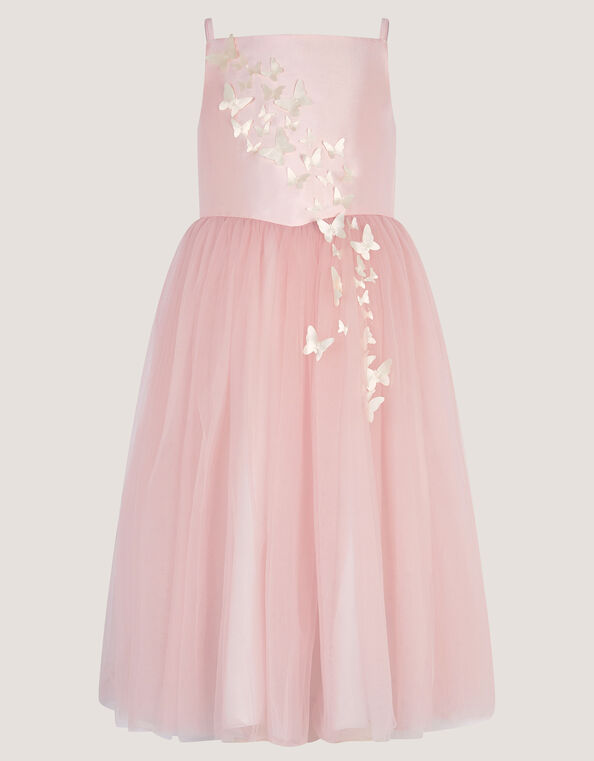 Alexis Appliqu&eacute; Butterfly Tulle Dress, Pink (PINK), large