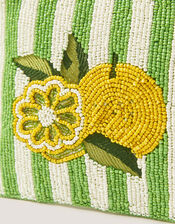 Lemon Beaded Pouch, , large