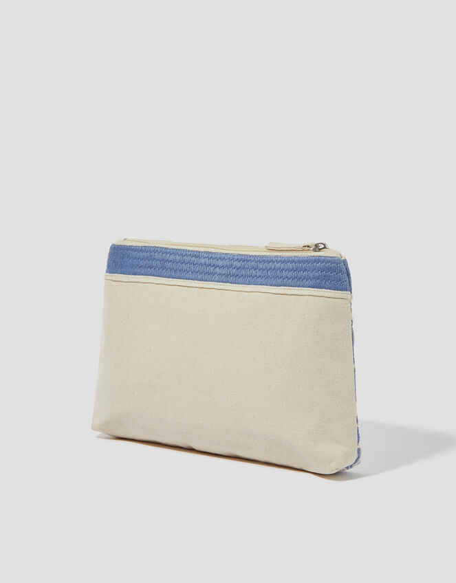 Valli Embroidered Canvas Make Up Bag, , large