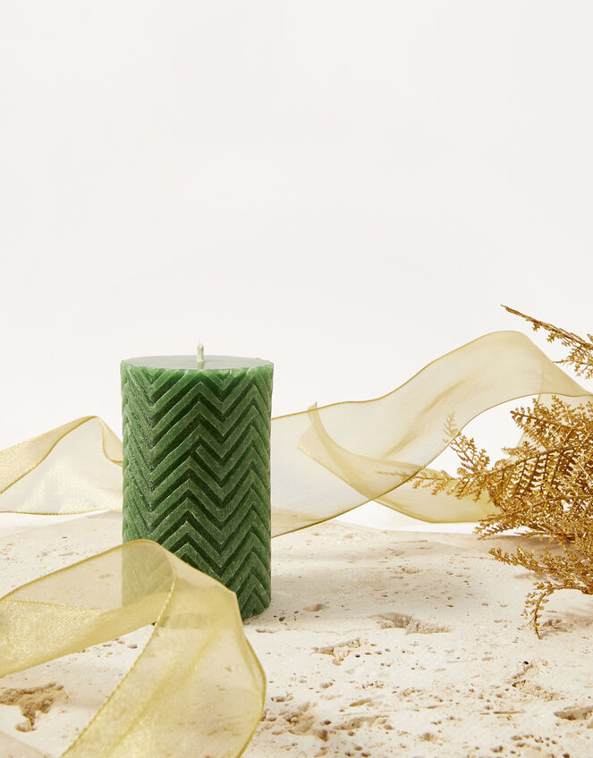 Zig Zag Pillar Candle, , large
