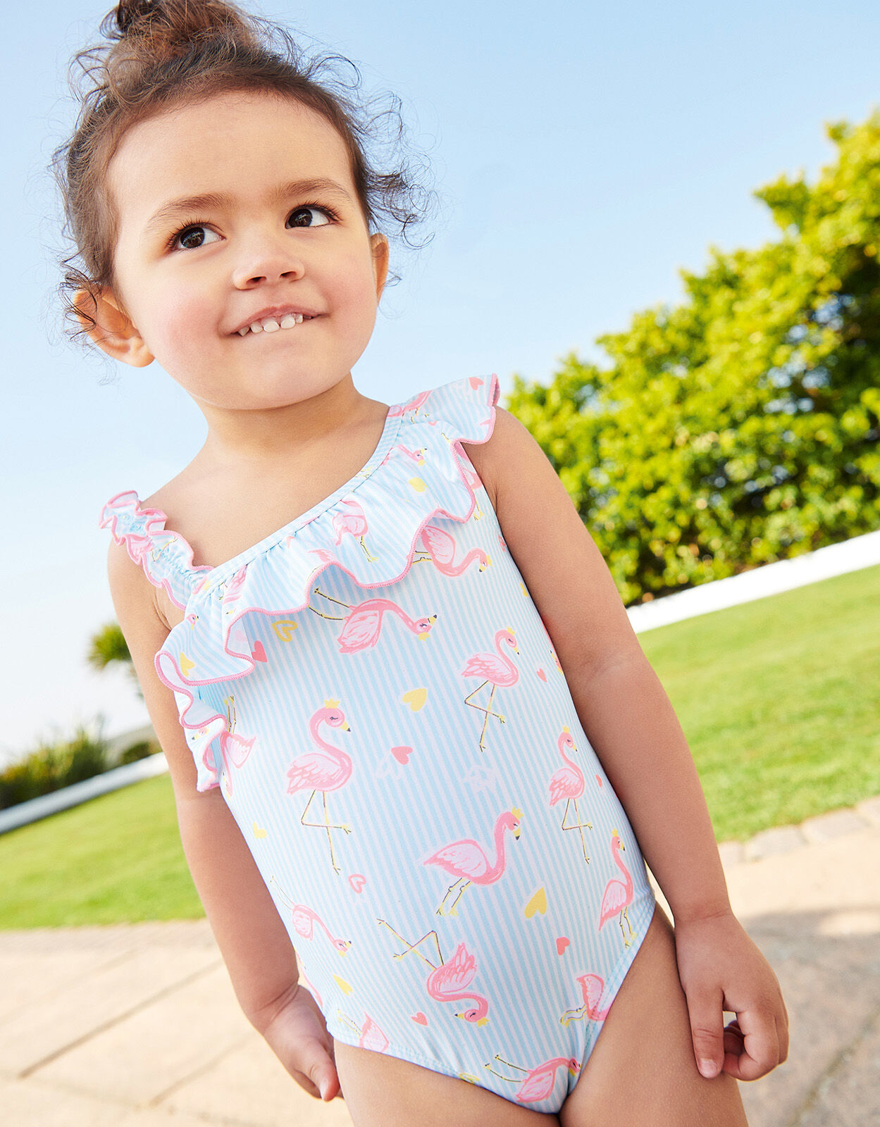 Baby girl 2025 flamingo swimsuit