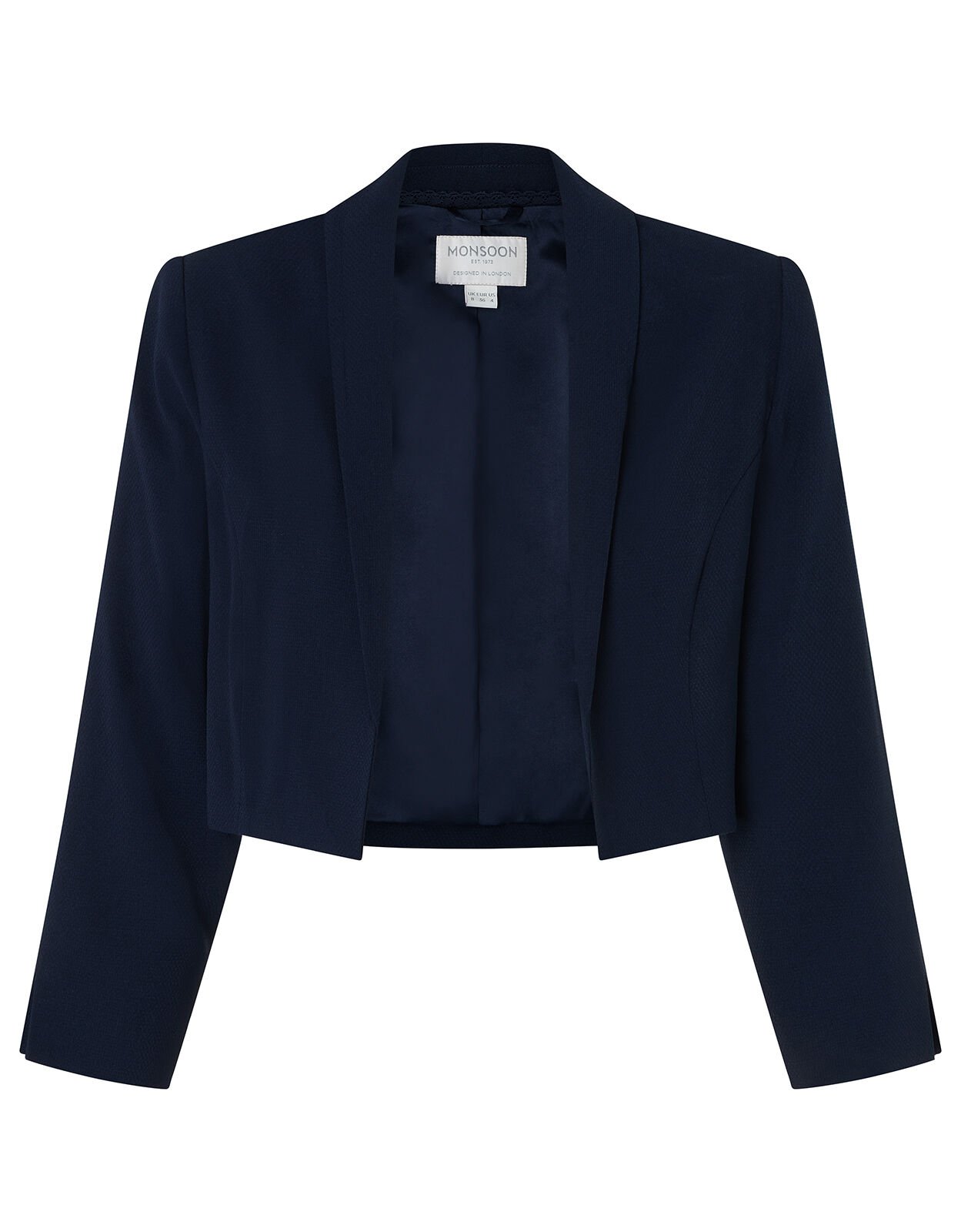 Blue cropped 2025 blazer