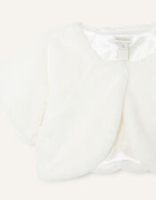 Faux Fur Shrug, Ivory (IVORY), large