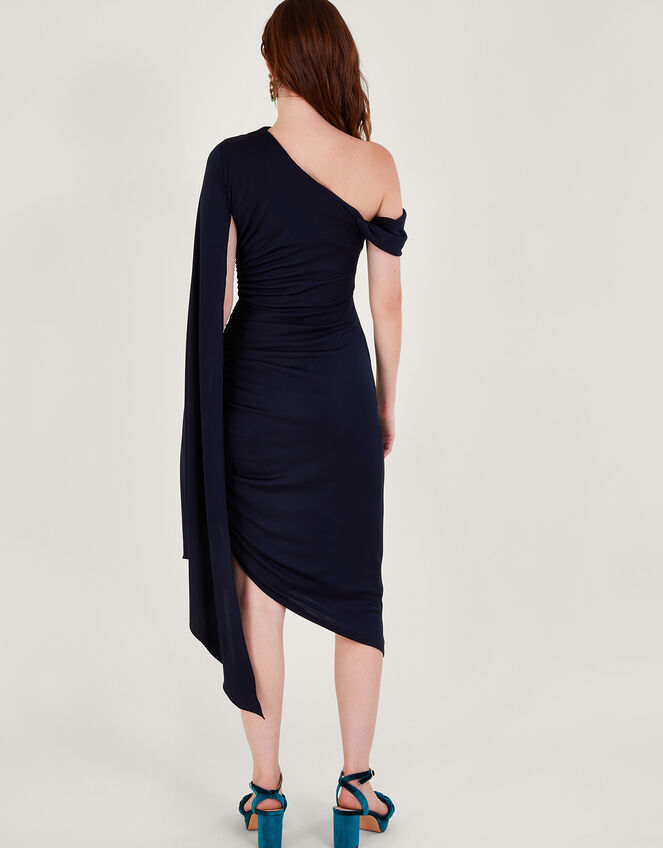 Dora Drape Dress, Blue (NAVY), large