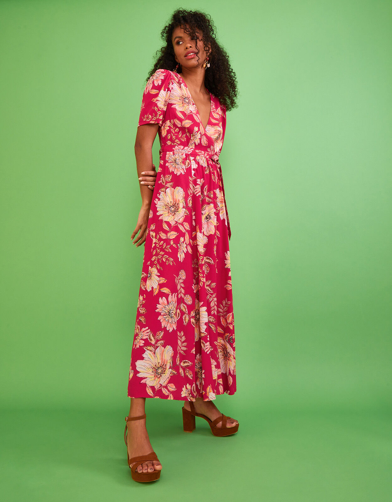 Floral viscose dress hotsell