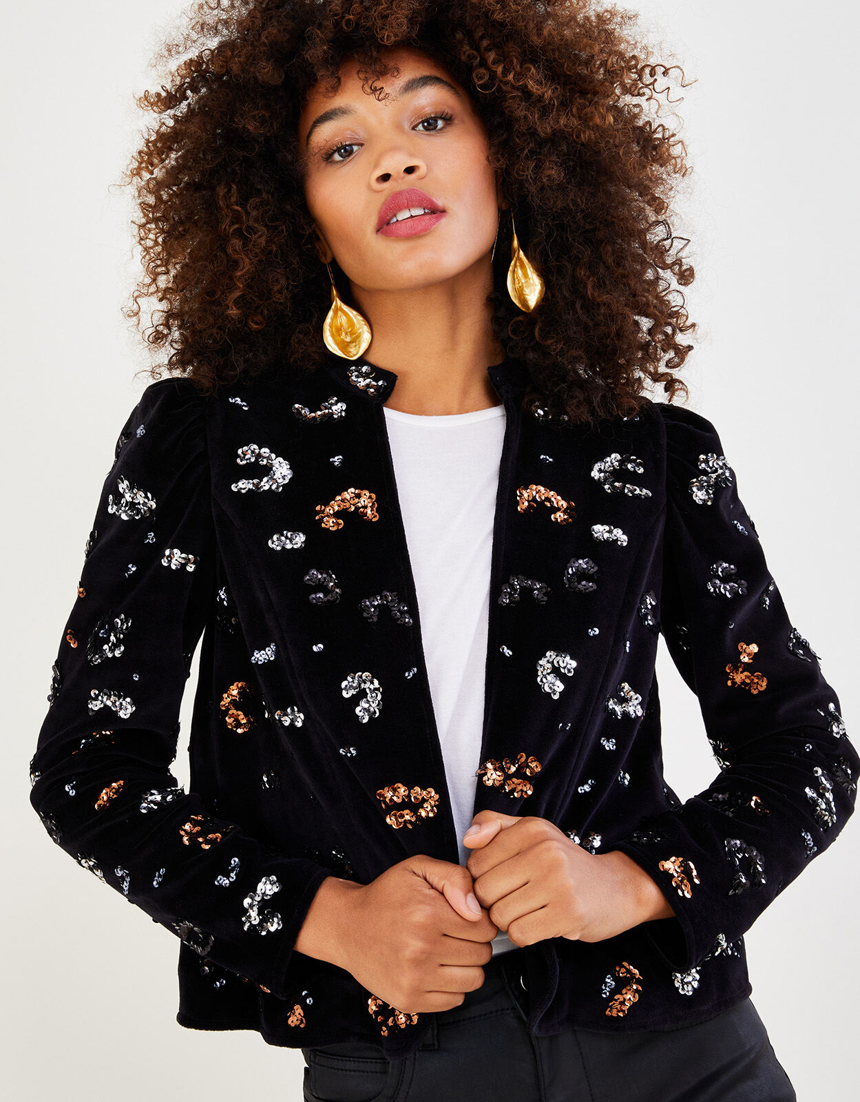 Velvet sequin hotsell jacket