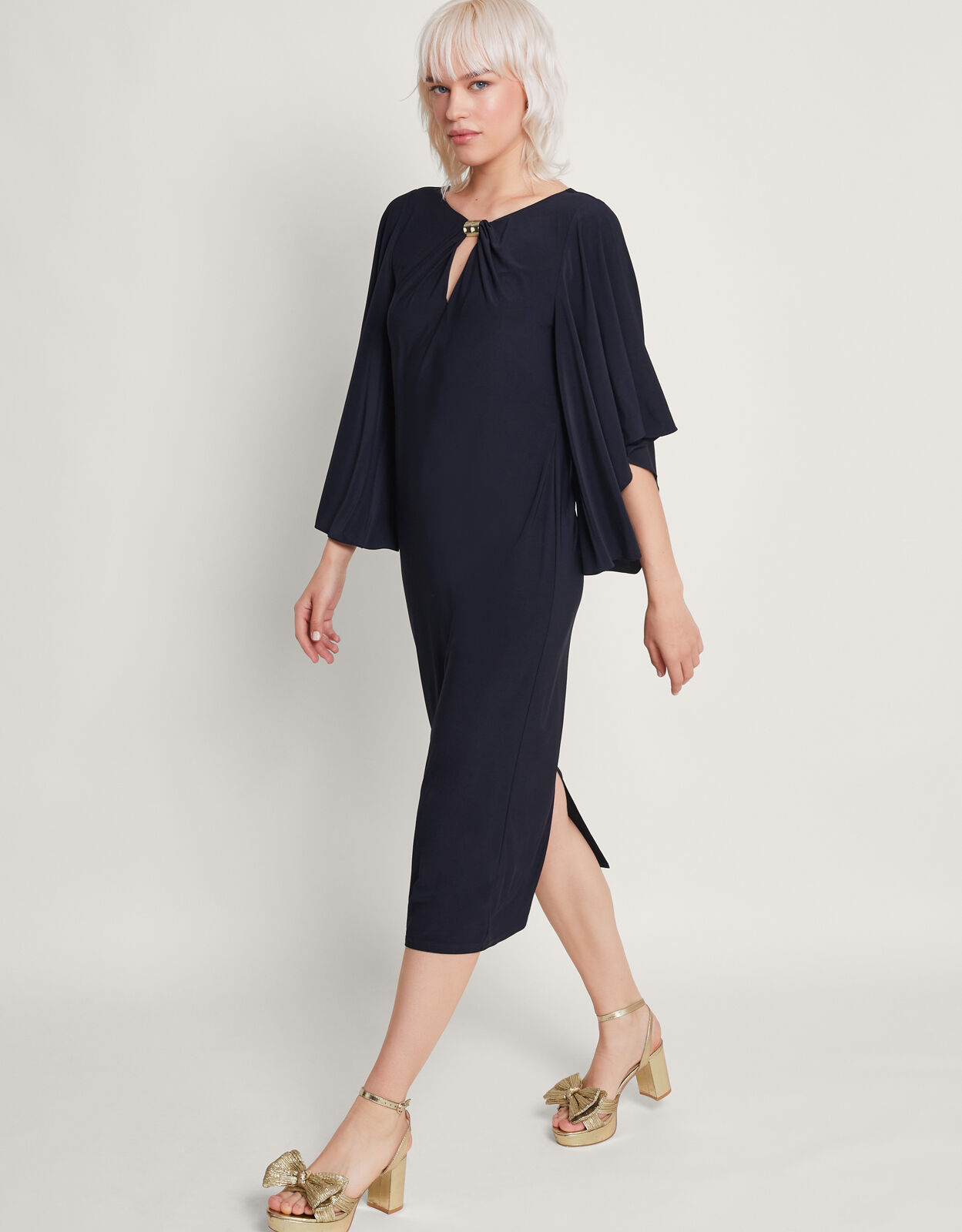 Flute sleeve on sale dress