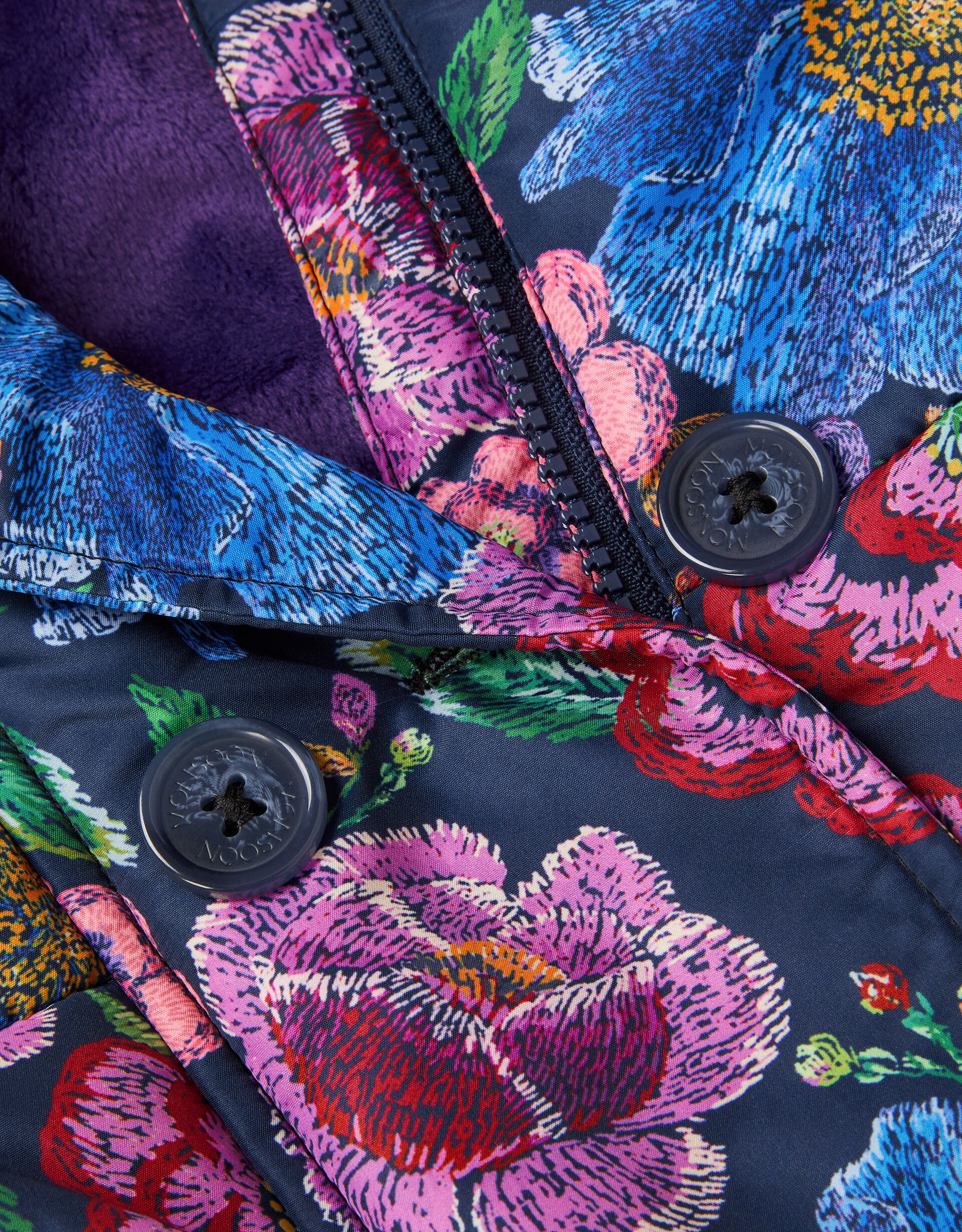 Tapestry Print Coat Pink