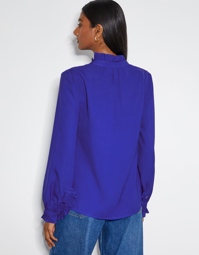 Cecily Ruffle Blouse, Blue (COBALT), large