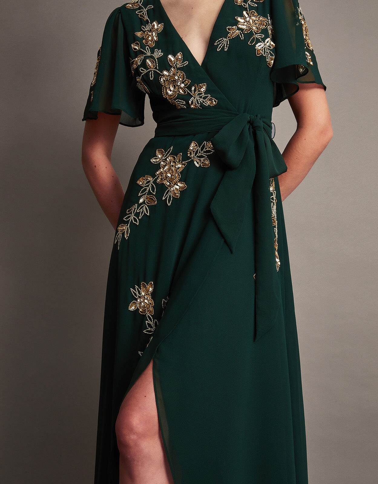 Evening wrap top dress uk