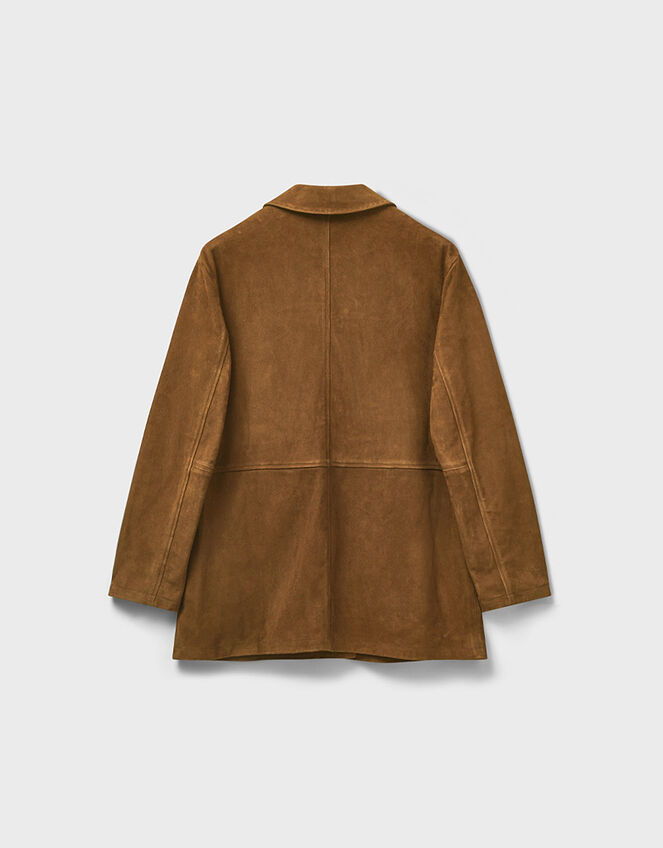 East Reggie Chestnut Brown Suede Jacket, Brown (BROWN), large