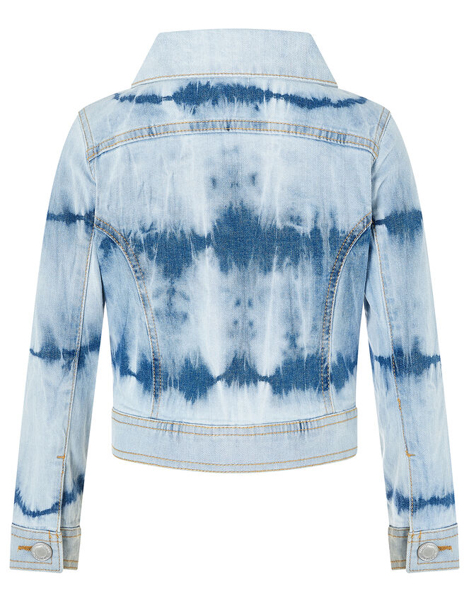 Tie-Dye Denim Jacket, Blue (BLUE), large
