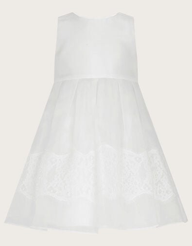 Baby Alovette Lace Christening Dress, White (WHITE), large