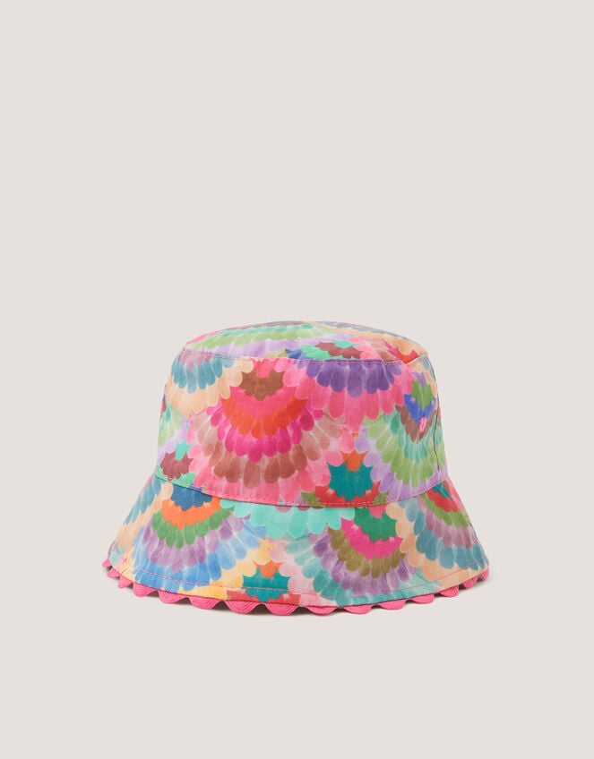 Rainbow Fan Print Bucket Hat, Multi (MULTI), large