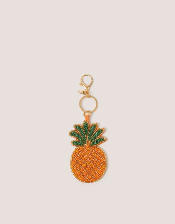 Pineapple Beaded Bag Charm, , large