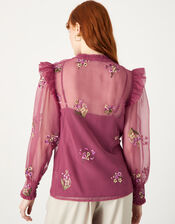 Maxine Embroidered Blouse, Pink (PINK), large