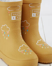 Grass and Air Colour-Revealing Wellies, Yellow (OCHRE), large