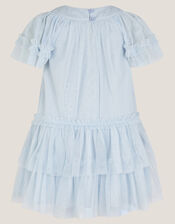 Baby Anastasia Tulle Embellished Dress, Blue (PALE BLUE), large