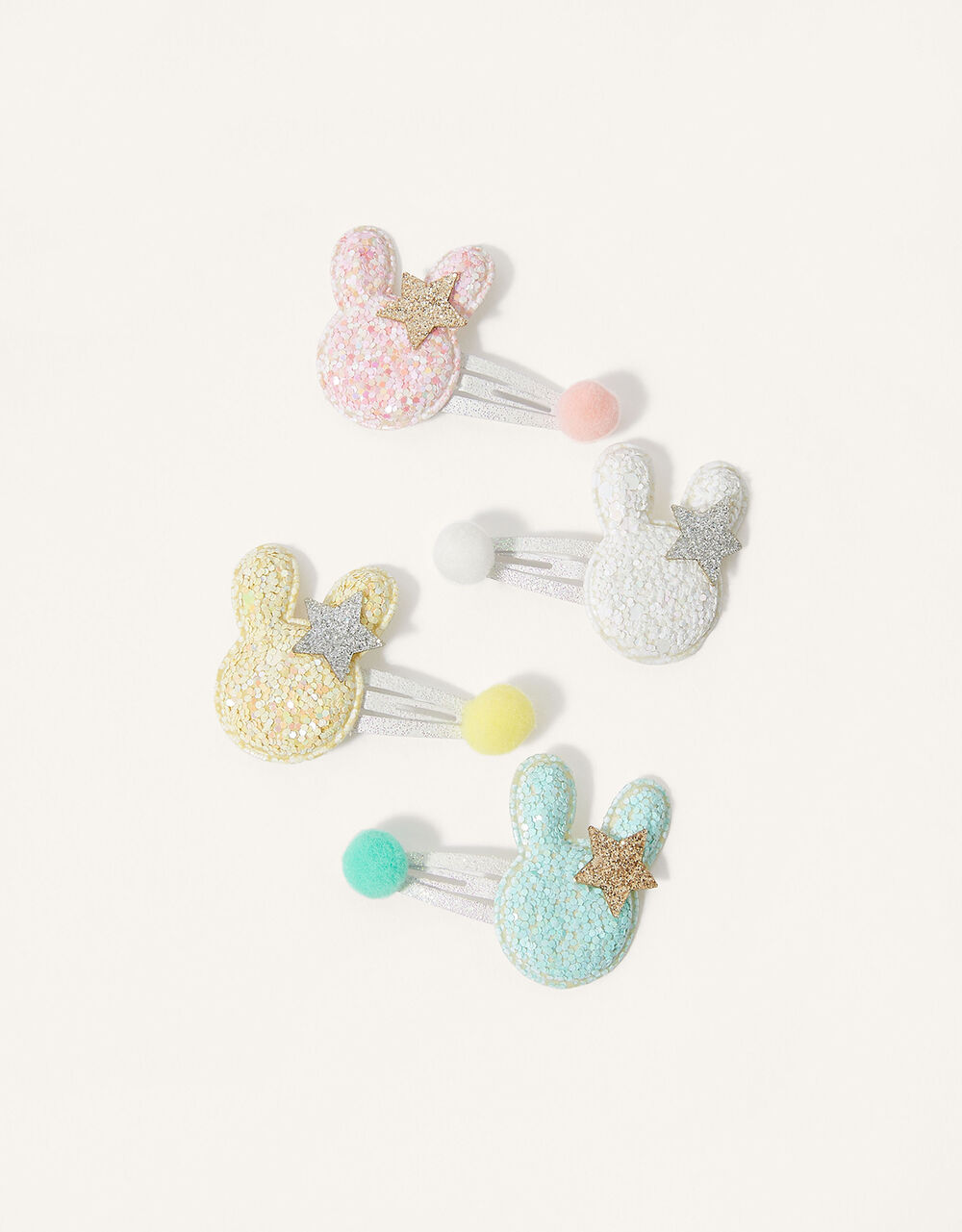 Children Children's Accessories | Bunny Pom Pom Hair Clip Set - RX67543
