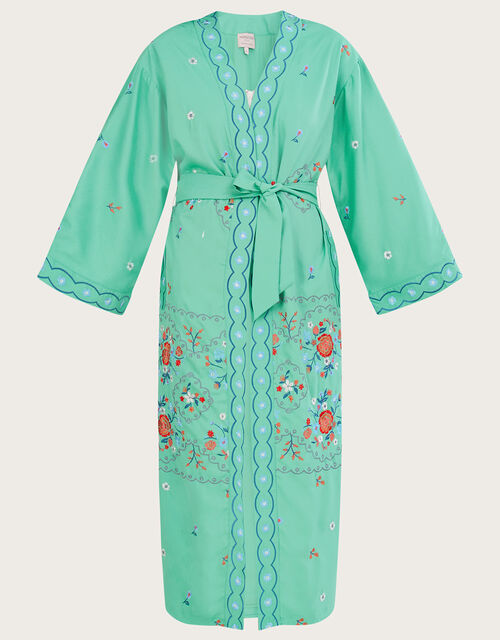 Sylvia Embroidered Kimono, Green (MINT), large