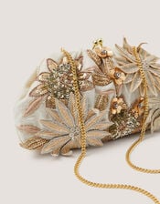 Bloom Floral Embellished Clutch Bag, , large