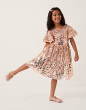 Sequin Party Dress, Gold (GOLD), large