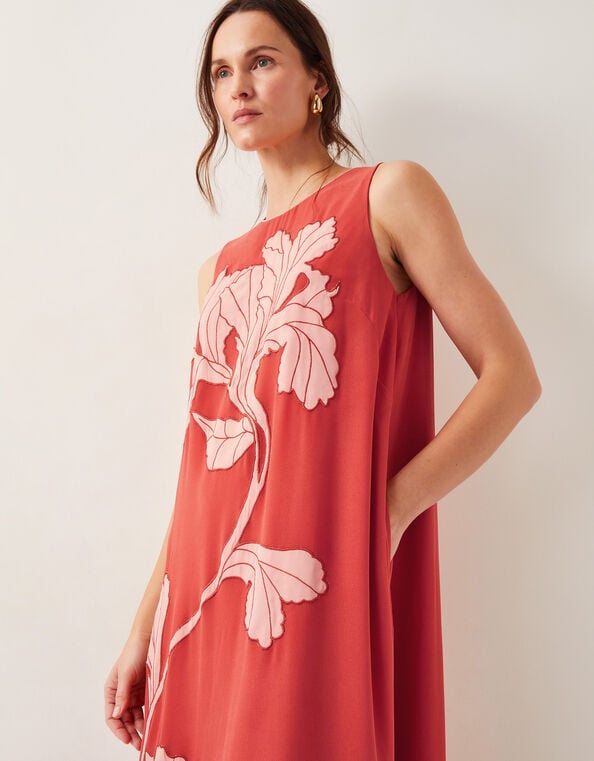 Kathleen Embroidered Maxi Dress, Orange (RUST), large