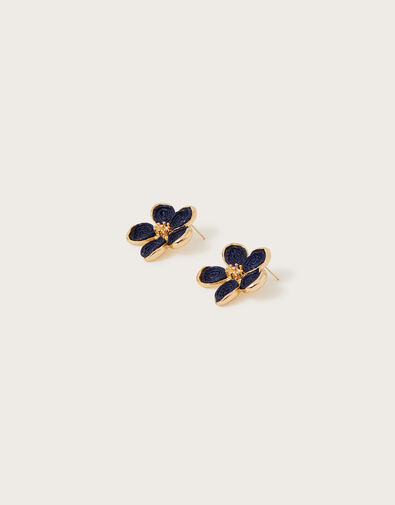 Statement Flower Stud Earrings, , large