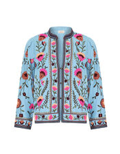 East Floral Embroidered Jacket, Blue (BLUE), large