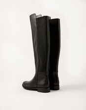 Olivia Leather Riding Boots, Black (BLACK), large