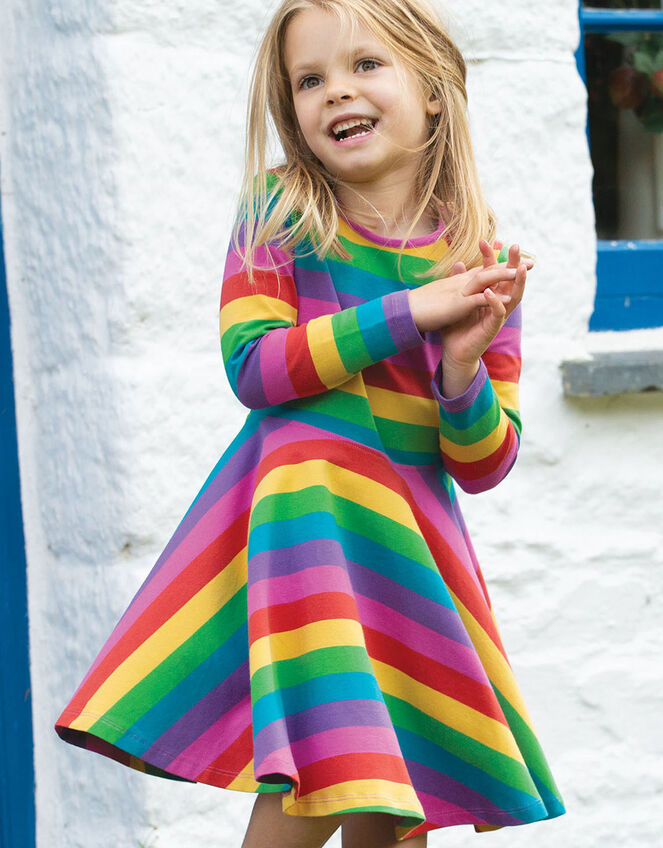 Frugi Sofia Skater Dress, Multi (MULTI), large