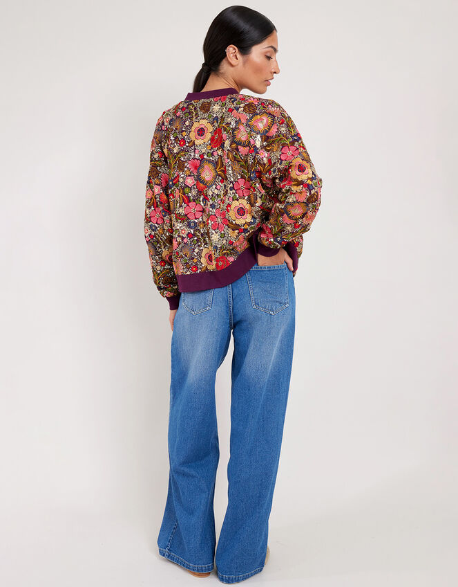 East Rio Sequin Bomber Jacket, Multi (MULTI), large
