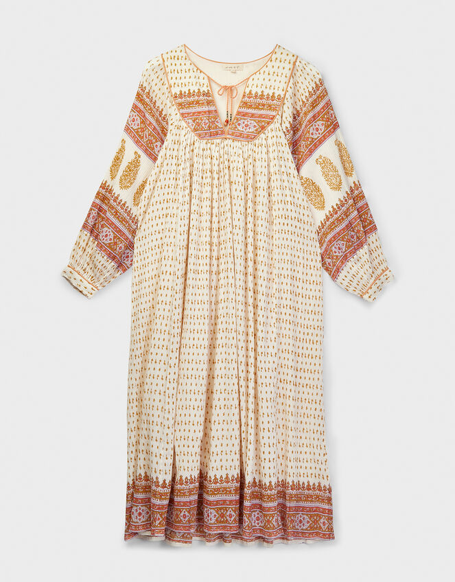 East Tilly Print Smock Dress, Yellow (MUSTARD), large