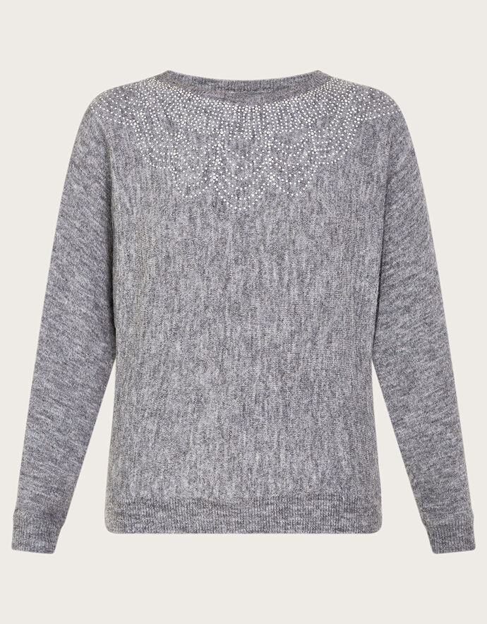5011043 Grey Embroidered Jumper