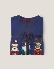 Nutcracker Jersey Long Pyjama Set, Blue (BLUE), large
