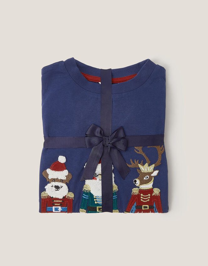 Nutcracker Jersey Long Pyjama Set, Blue (BLUE), large