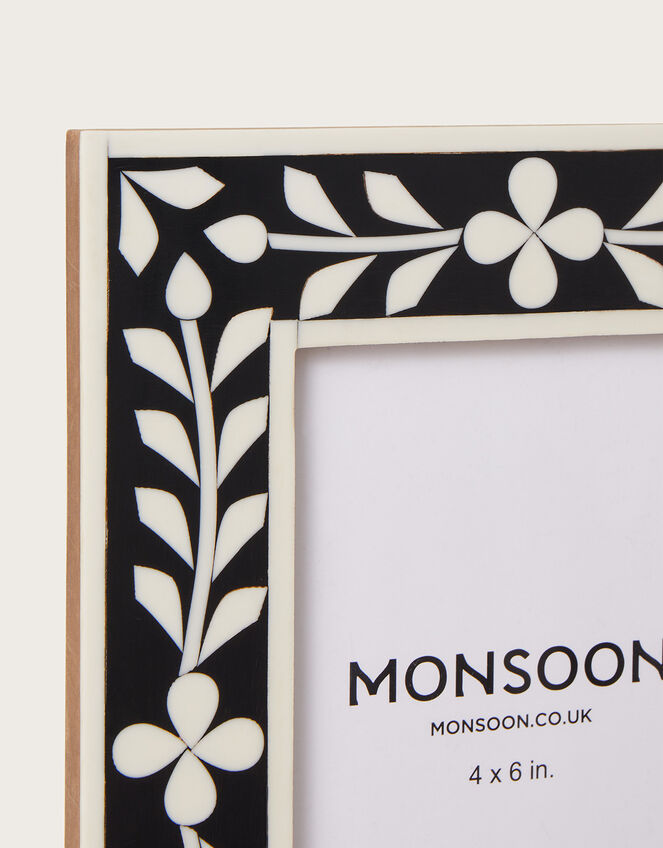 Monochrome Floral Photo Frame, , large