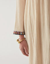 Maison Hotel Embroidered Neckline Dress, Cream (CREAM), large