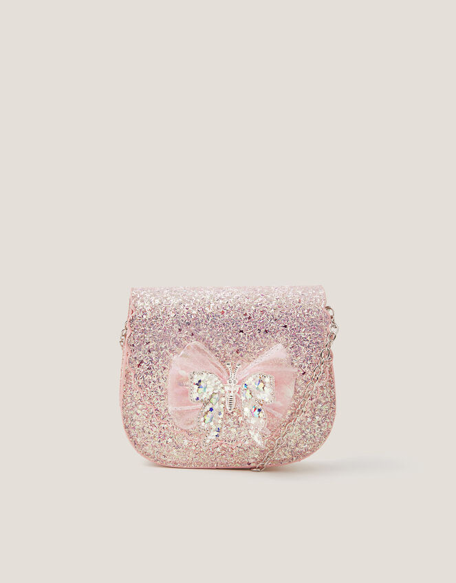 Sparkle Butterfly Crossbody Bag, , large