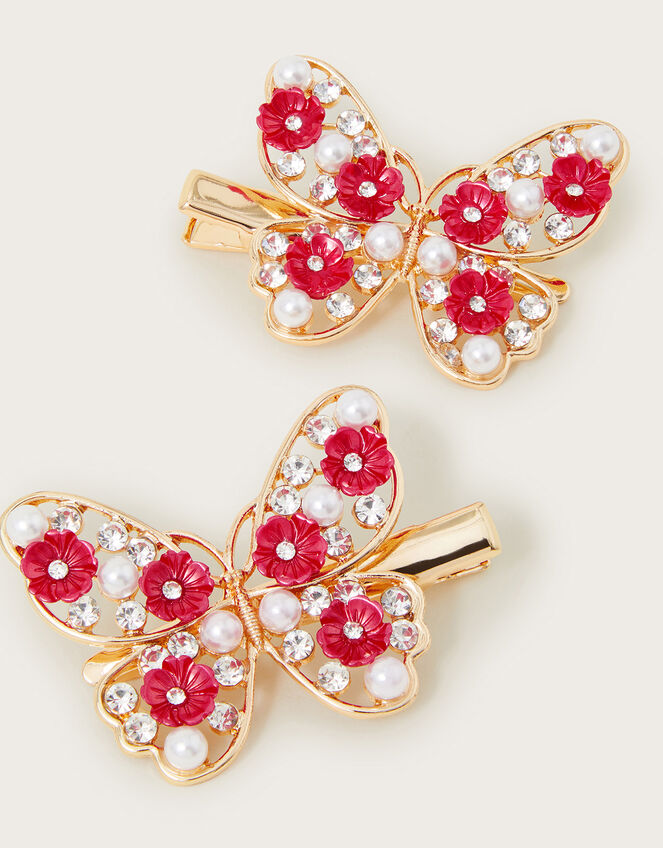 Butterfly Hair Clips Set of Two, , large