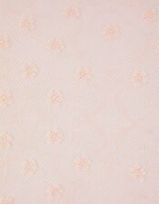 Girls Flower Lacy Baroque Tights, Pink (PINK), large