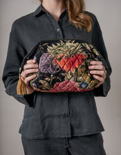 One Hundred Stars Primula Quilted Velvet Pouch, , large