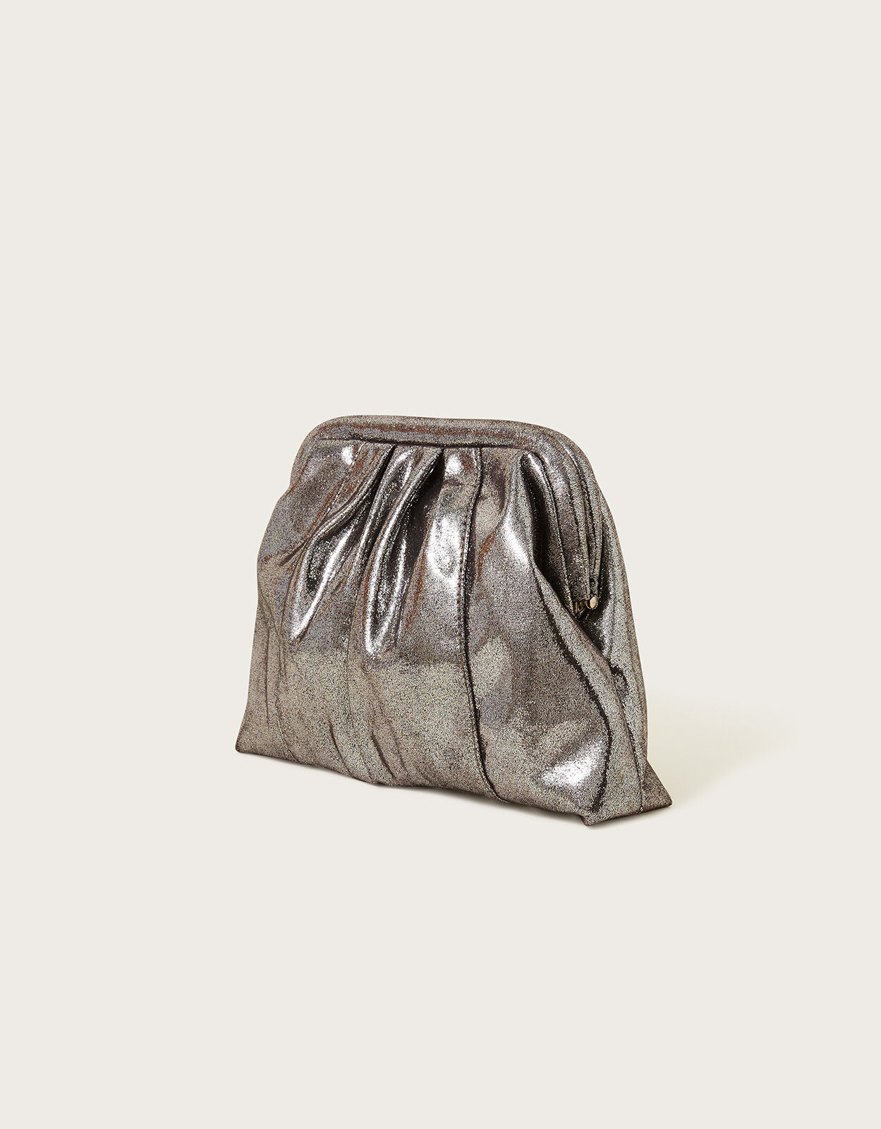 Monsoon silver sales clutch bag