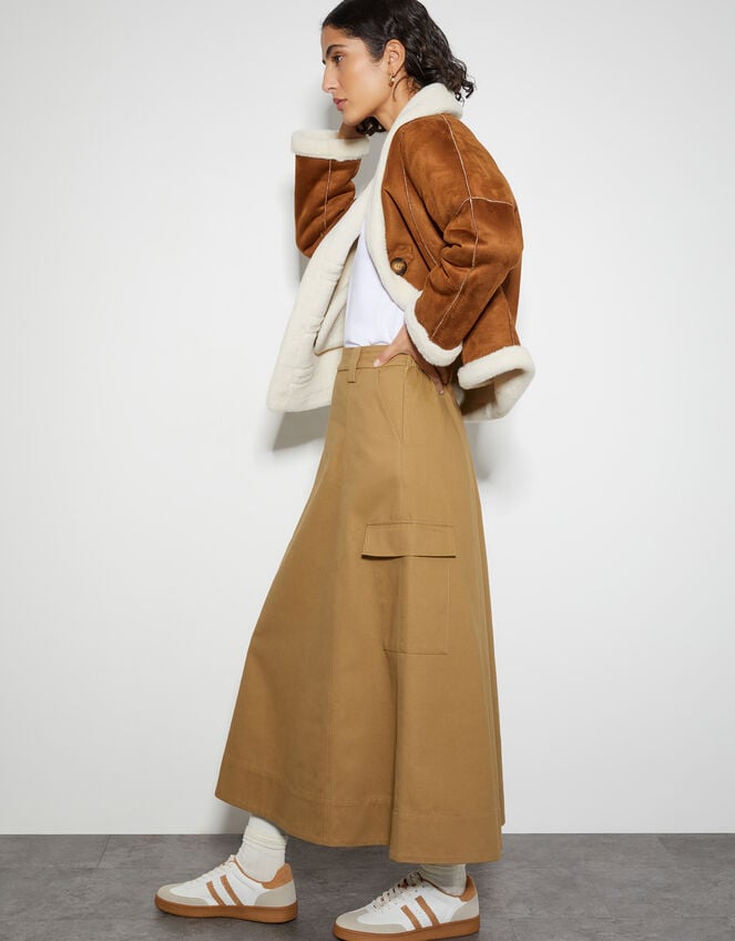 Hanna Cargo Maxi Skirt, Natural (NATURAL), large